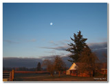 A FULL MOON AT SUNRISE