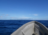 Approaching Tetepare after a 3+ hours bumpy ride from Gatokae in the Marovo Lagoon.