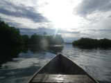 Exploring the lagoon in my dougout