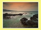 Swirling seas at evening