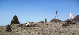 Cairns and flags