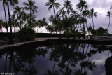 After sunset  by the lagoon on  The Puuhonua o Honaunau National Historic Park, Big Island