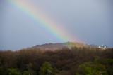 Regenbogen über dem Petersberg im Siebengebirge