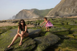Francisca and Laura at Barriga beach