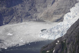 Flight over Petersburg area, glacier