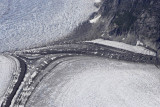 Flight over Petersburg area, glacier