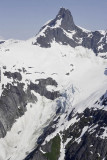 Flight over Petersburg area, glacier