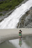 Waterfall at Mendenhall Glacier near Juneau
