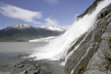 Waterfall at Mendenhall Glacier near Juneau