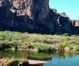 POOLS IN THE SHADOW OF THE SUPERSTITION MOUNTAINS EAST OF PHOENIX