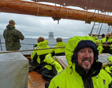 Sailing with the Crown Princess in the Background