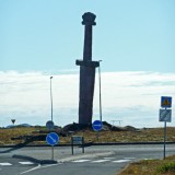 Viking Sword Decorates a Roundabout in Reykjanesbaer, Iceland