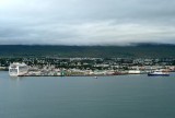 Crown Princess Anchored in Akureyri Harbor