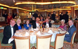 Malcom, Pat, Susan, Bill, John, Pat, and Ian at Dinner
