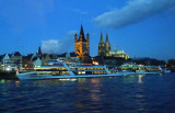 Spires of St. Martin Church & Cologne Cathedral from Our Cabin