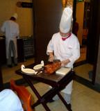 Slicing the Peking Duck