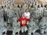 Kneeling with the Terra-Cotta Warriors