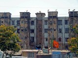 Old Apartments with Lots of Satellite Dishes in Bombay, India