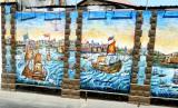 Mural on the Wall at the Port of Mumbai, India