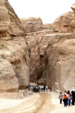 The Entrance to The Siq -- a Natural Gorge Created by a Geological Fault