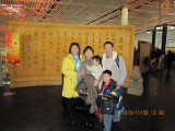 with huanghe family at beijing airport.JPG