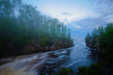 Temperance river flowing into Lake Superior