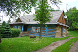 House with blue walls