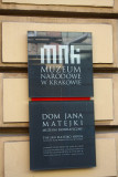 House of Jan Matejko - Information plate