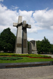 Crosses in Pozna commemorating the 1956 protests and subsequent Polish protests against the Communist political system