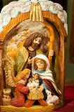 Nativity Scene Carved In Wood
