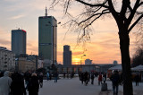 Winter Sunset In The City