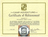 Recognized by BG for training ROTC cadets at Camp Adventure 94