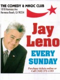 Hermosa Beach comedy club flyer - Jay Leno