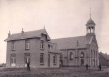 Overdinkel, NH kerk en pastorie, circa 1909