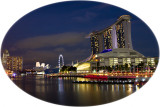 Singapore Skyline From Dusk to Dark