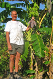Wim in de bananenplantage