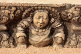 One of many Dwarves supporting steps above the Moonstone of the Queens Palace (Bisomaligaya) in the sacred city of Anuradhapura