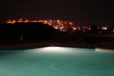 Hotel pool and Jaisalmer Fort