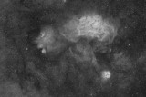 Lagoon and Trifid Nebula HA
