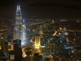 Kuala Lumpur night view Petronas Towers