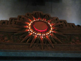 Aztec Theater - sun decoration over the stage