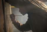 Man Painting The Lettering On The Sun Yat-sen Memorial 60817