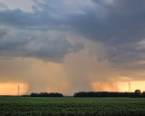 Rain over Hunters Creek subdivision