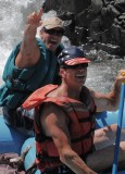 Chuck Reyome with Dusty Watson on the American River