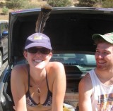 Julie Marmor and Max Cutty at the Salmon Falls Bridge Takeout (Organizing the Shuttle)