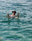 Peter Floating in the Dead Sea
