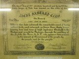  Lucky  Bastards  Club  certificate.