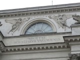 ...in front of the Warsaw scientific society building