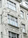 nearly all the buildings on this block are beautifully ornamented