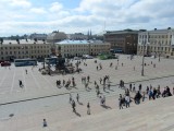 a view of the square from the cathedral steps